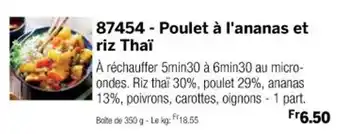 Thiriet 87454 - Poulet à l'ananas et riz Thaï offre