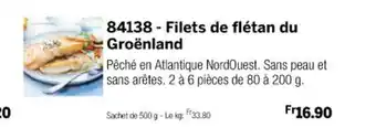 Thiriet 84138 - Filets de flétan du Groënland offre