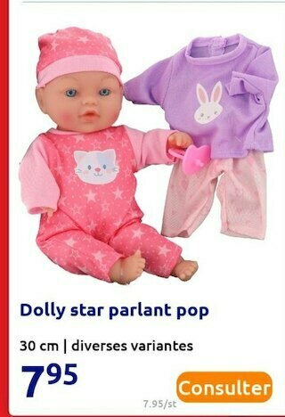 Action Dolly star parlant pop offre
