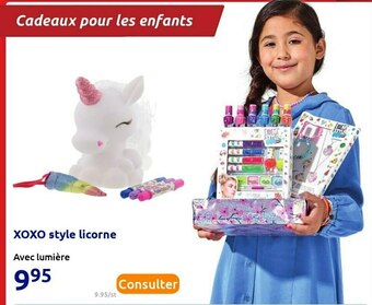 Action Xoxo style licorne offre
