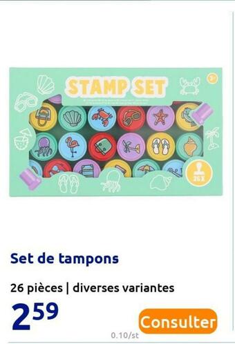 Action Set de tampons offre