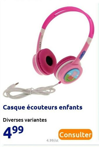 Action Casque écouteurs enfants offre