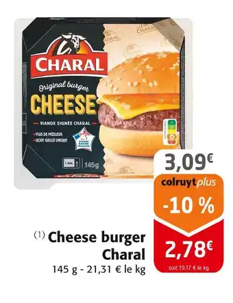 Colruyt Charal Cheese burger offre