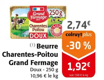 Colruyt Grand Fermage Beurre Charentes-Poitou offre