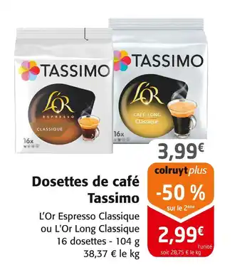 Colruyt Tassimo Dosettes de café offre