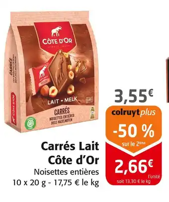 Colruyt Côte d’Or Carrés Lait offre