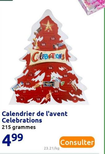 Action Calendrier de l'avent celebrations offre