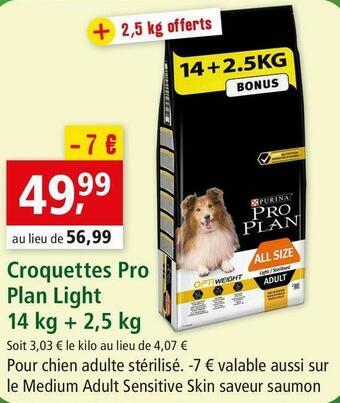 Maxi Zoo Purina croquettes pro plan light offre