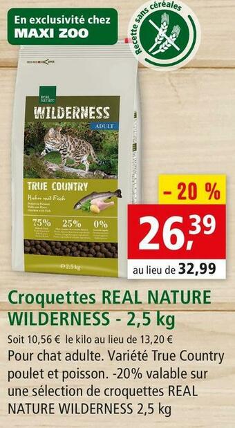 Maxi Zoo Wilderness croquettes real nature - 2,5 kg offre