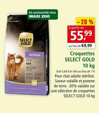 Maxi Zoo Select gold croquettes offre
