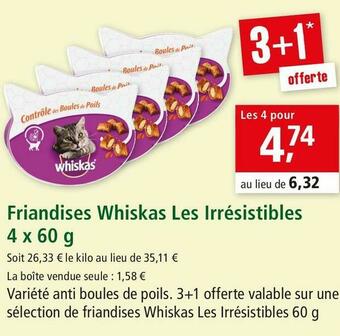 Maxi Zoo Whiskas friandises les irrésistibles offre