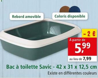 Maxi Zoo Savic bac à toilette savic offre