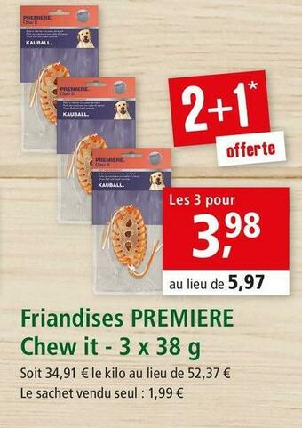 Maxi Zoo Premiere friandises chew it offre