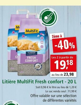 Maxi Zoo Multifit litière fresh confort offre