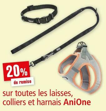 Maxi Zoo Anione bon plan sur toutes les laisses, colliers et harnais de la marque anione offre