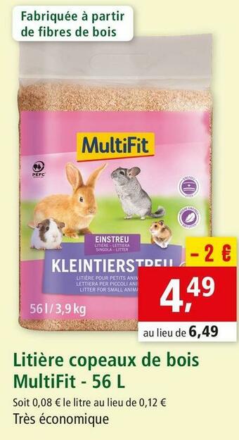 Maxi Zoo Multifit litière copeaux de bois offre