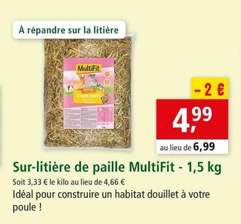 Maxi Zoo Multifit sur-litière de paille offre