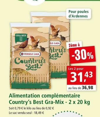 Maxi Zoo Country‘s best alimentation complémentaire gra-mix offre