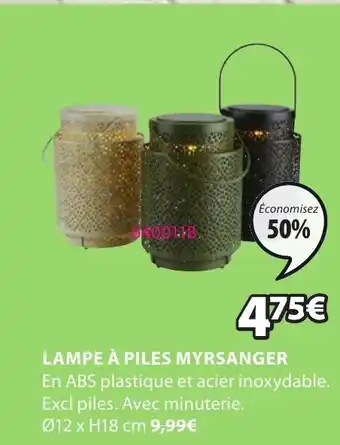 JYSK LAMPE À PILES MYRSANGER offre