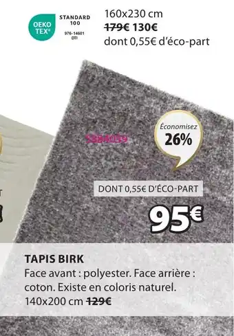 JYSK TAPIS BIRK offre