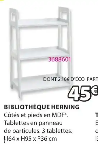 JYSK BIBLIOTHÈQUE HERNING offre