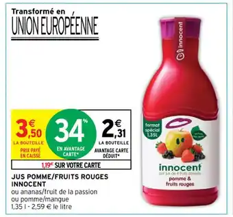 Intermarché Contact JUS POMME/FRUITS ROUGES offre