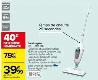 Black & decker - balai vapeur