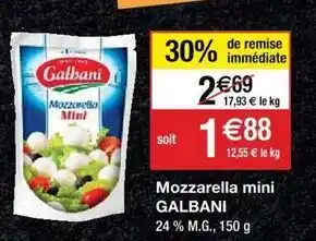 Cora x Carrefour Galbani - mozzarella mini offre