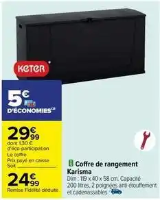 MAC Cosmetics Keter - coffre de rangement karisma offre