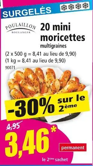 Norma POULAILLON 20 mini moricettes multigraines offre