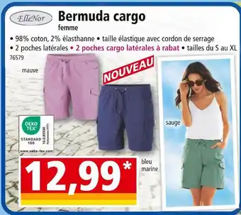 Norma ElleNor Bermuda cargo femme offre
