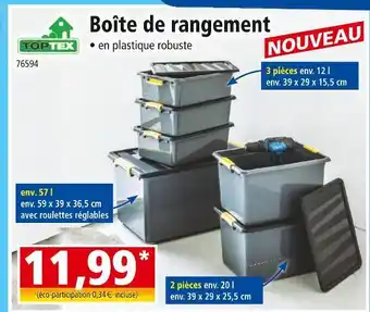 Norma TOPTEX Boîte de rangement offre