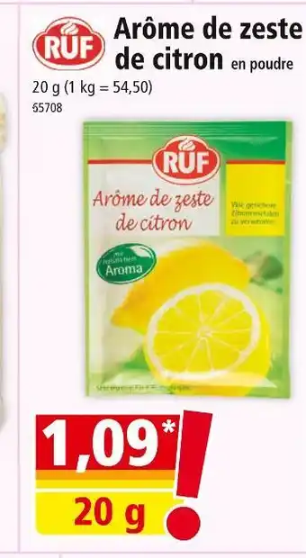 Norma RUF Arôme de zeste de citron en poudre offre