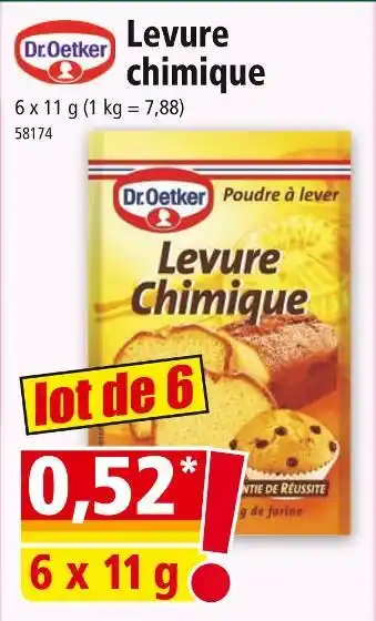 Norma Dr. Oetker Levure chimique offre