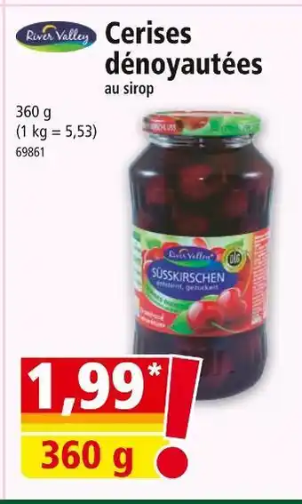 Norma River Valley Cerises dénoyautées au sirop offre