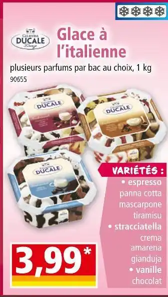 Norma DUCALE Glace à l’italienne offre