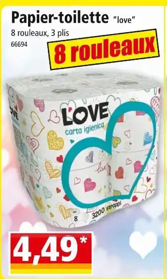 Norma Papier-toilette ”love” offre