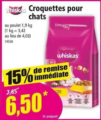 Norma Whiskas Croquettes pour chats offre