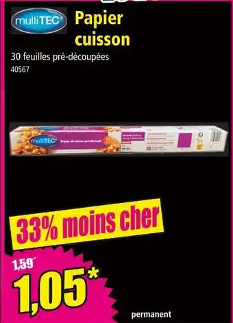 Norma MultiTec Papier cuisson offre