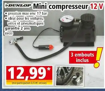 Norma DUNLOP Mini compresseur 12 V offre