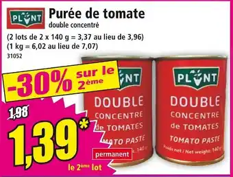 PLANT Purée de tomate double concentré