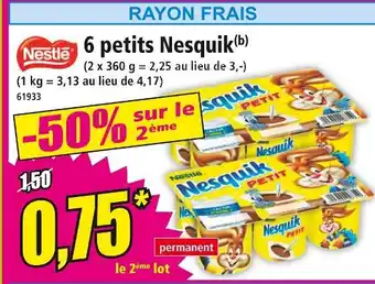Norma Nestle 6 petits Nesquik offre
