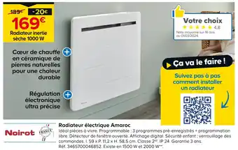 Castorama Noirot Radiateur électrique Amaroc offre