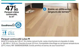 Castorama GoodHome Parquet contrecollé Lulea M offre