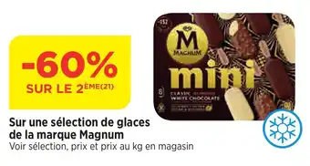 Bi1 Sur une sélection de glaces de la marque Magnum offre