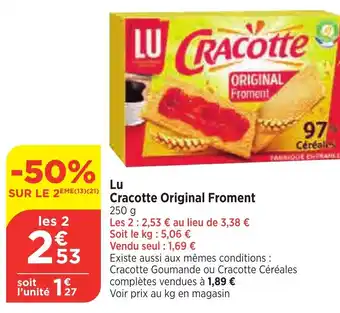 Bi1 Lu Cracotte Original Froment offre