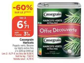 Bi1 Cassegrain Haricots offre