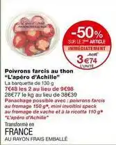 Poivrons farcis au thon l'apéro d'achille