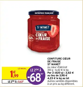 Intermarché Hyper CONFITURE COEUR DE FRAISE ST MAMET offre