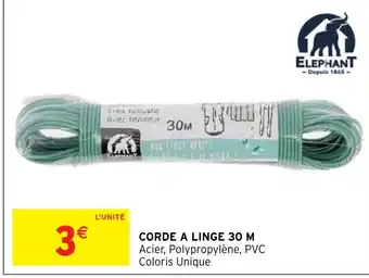 Intermarché Hyper CORDE A LINGE 30 M offre